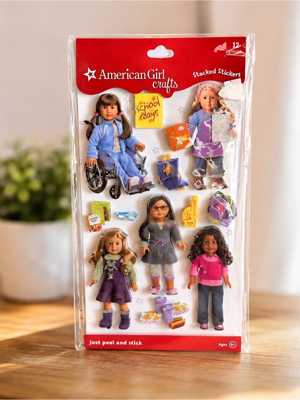American Girl Doll‎ Crafts Peel and Stick Stacked Stickers 12 Pieces